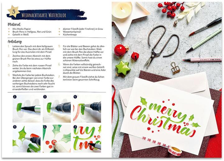 Produktbild I Love Christmas Lettering - Das Adventskalenderbuch für Lettering Lovers