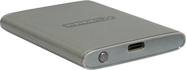 Produktbild Transcend ESD360C 1TB, USB 20Gbps Type C, Externí SSD disk (3D NAND flash), kompaktní rozměry, šedý (1000 GB)