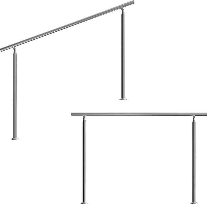 Actual product image Monzana Stair railing (Easy-care brushed stainless steel)