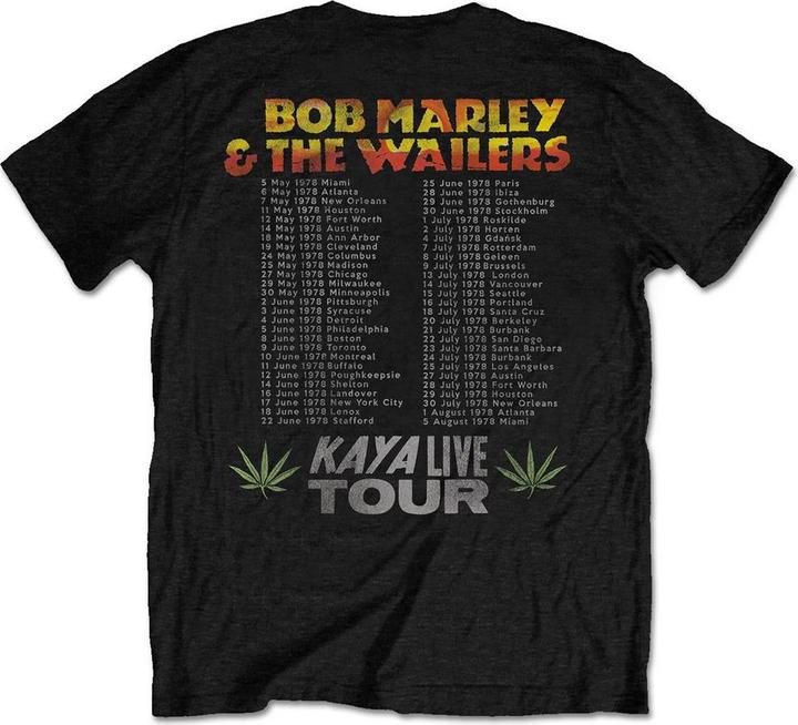 Actual product image Bob Marley Unisex Adult Kaya Tour Back Print T-Shirt (XL)