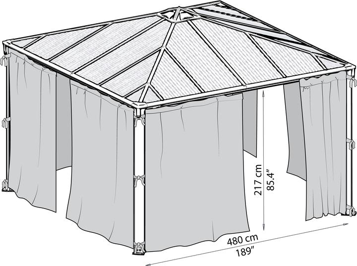 Produktbild Palram Vorhänge (480 cm, 480 cm)