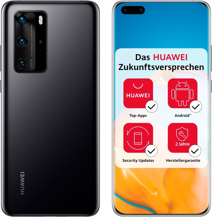 Image du produit Huawei P40 Pro (256 Go, Noir, 6.58", Double SIM hybride + eSIM, 50 Mpx, 5G)