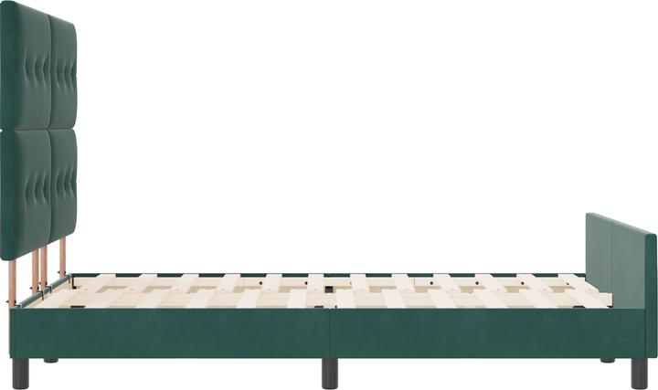 Produktbild VidaXL Bettgestell Dunkelgrün 140x200 cm Samt (140 x 200 cm)