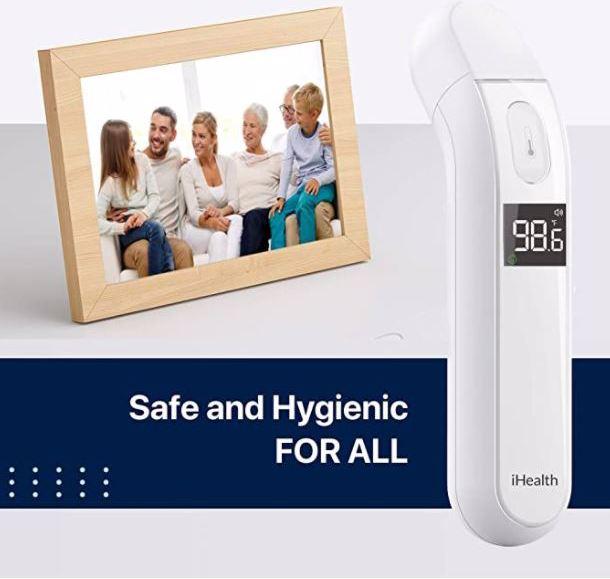 Produktbild iHealth Kontaktloses Infrarot-Fieberthermometer PT2L 1 Sekunde (Stirn, Berührungslos)