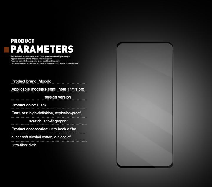 Image du produit Mocolo Verre adhésif 2.5D - Xiaomi Redmi Note 11 Pro / Note 11 Pro Plus Verre de protection (1 pièce(s), Xiaomi Redmi Note 11 Pro)
