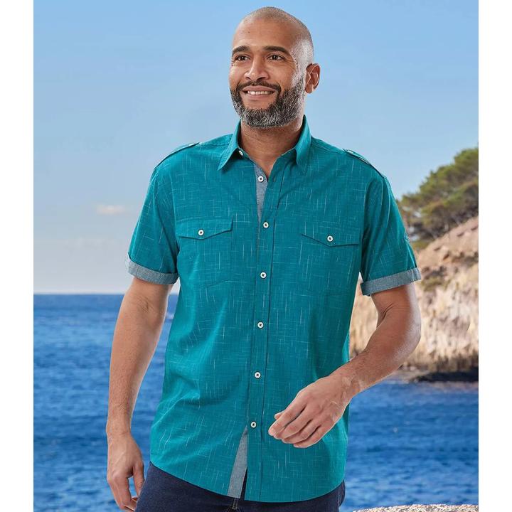 Immagine prodotto Atlas For Men Camicia estiva Yachting Sail Coast in popeline (3XL)