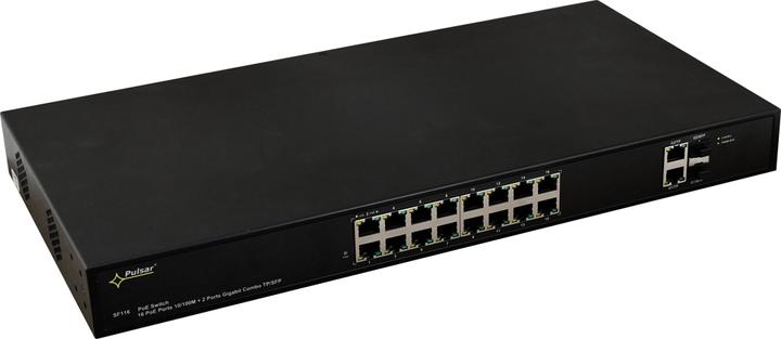 Produktbild Pulsar SF116 Netzwerk-Switch Managed Fast Ethernet (10/100) Power over Ethernet (PoE) 1U (16 Ports)