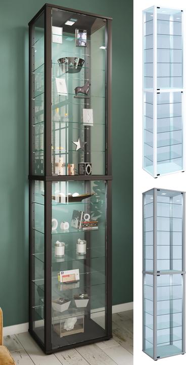 VCM Stand de collection Vitrine bois verre Kavis XXL (50 x 30 cm)
