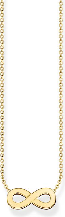 Thomas Sabo Kette mit Infinity-Anhänger vergoldet (925 Sterlingsilber mit 750 Gelbgold Vergoldung, 38 - 45 cm)