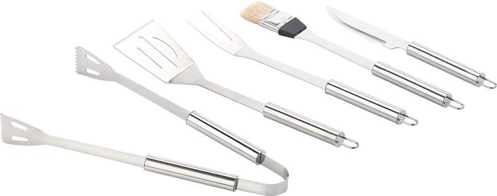 Produktbild Rosenstein & Söhne Edelstahl-Grillbesteck im Aluminium-Koffer