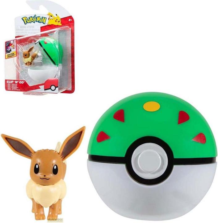 Immagine prodotto Jazwares Pokémon Clip'n'Go Poké Balls Evoli #4 & Friend Ball