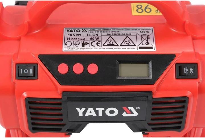 Produktbild Yato KOMPRESOR 18V 11 BAR 21 l/min BEZ AKUMULATORA I ŁADOWARKI (11 Bar, 21 l)