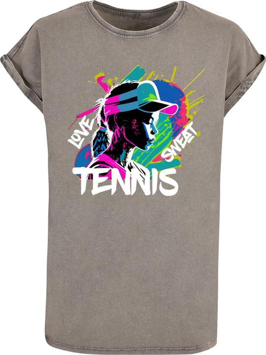 Immagine prodotto Merchcode Maglietta da donna Tennis Love, Sweat - Lavaggio acido - 116067 (XL)