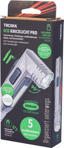 Produktbild Troika ECO KNICKLICHT PRO Taschenlampe Knicklampe multifunktional, titanfarben (14.90 cm, 200 lm)