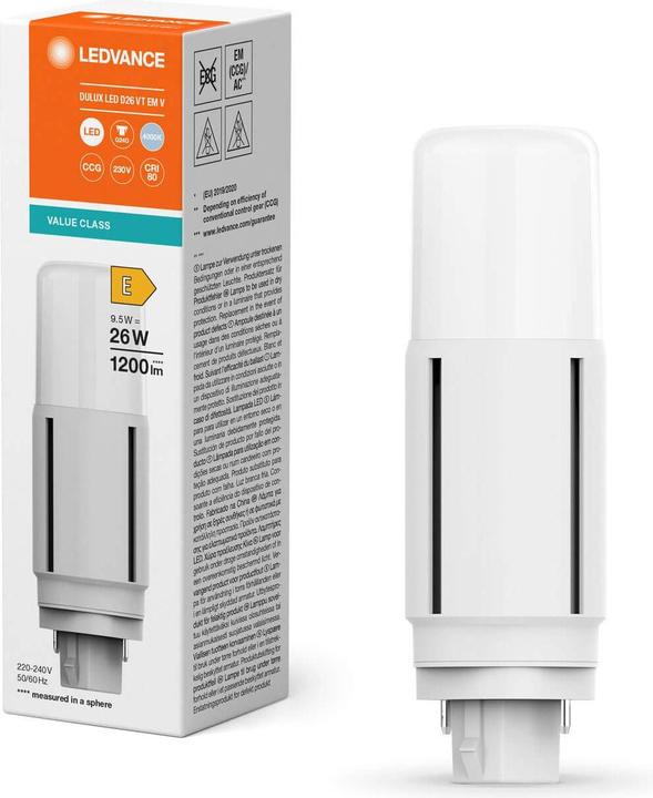 Immagine prodotto Ledvance Lampada compatta a LED (G24d, 9.50 W, 1200 lm, 1 x, E)