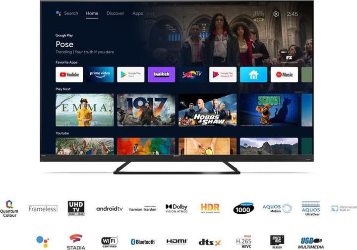 Immagine prodotto Sharp 65EQ3EA (65", EQ3, QLED, 4K, 2022)