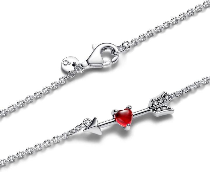 Immagine prodotto Pandora Collana Cuore con ciondolo Freccia e vetro di Murano (Vernice a smalto, Argento 925, 50 cm)