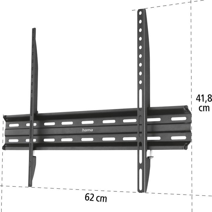 Produktbild Hama TV-Wandhalterung, starr, 191 cm (75") bis 40 kg, Wandabstand 2,3 cm (Wand, 75", 40 kg)