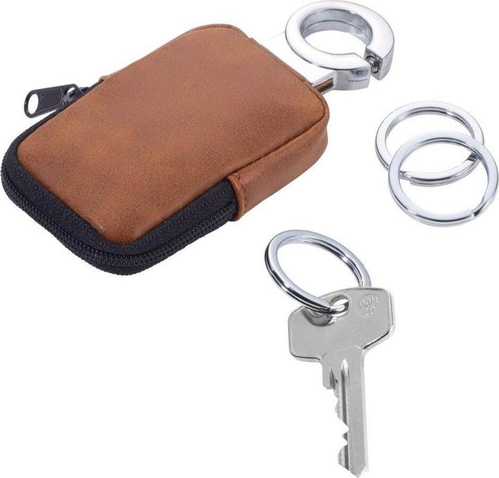Actual product image Troika Clean Click key ring 55 x 20 x 125 mm, brown