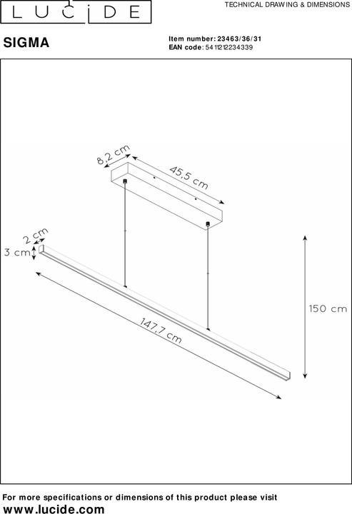 Image du produit Lucide Sigma (2250 lm)