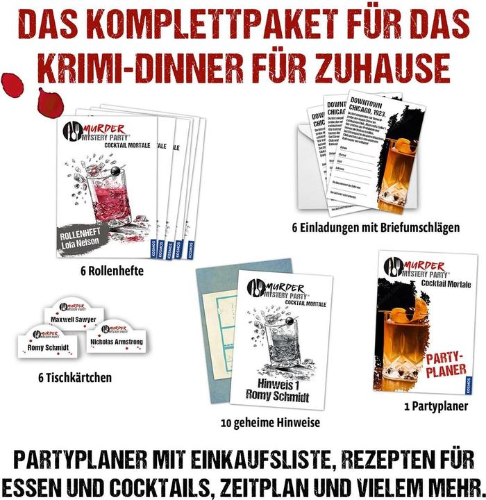 Produktbild Kosmos Murder Mystery Party Cocktail Mortale (Deutsch)