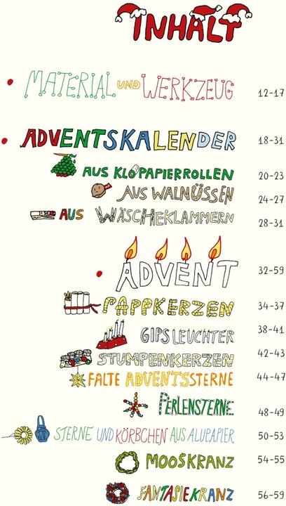 Nährwerte und Zutaten Wir basteln uns durch den Advent