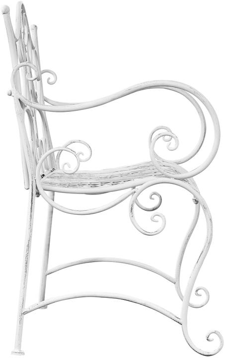 Image du produit CLP Banc de jardin Tara, blanc antique