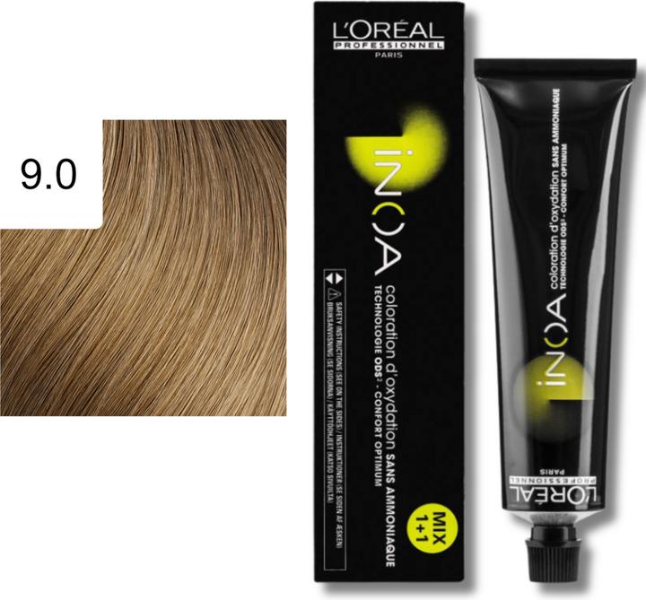 Produktbild L'Oréal Professionnel Inoa Haarfarbe (9,0 Sehr Helles Blond Intensiv)