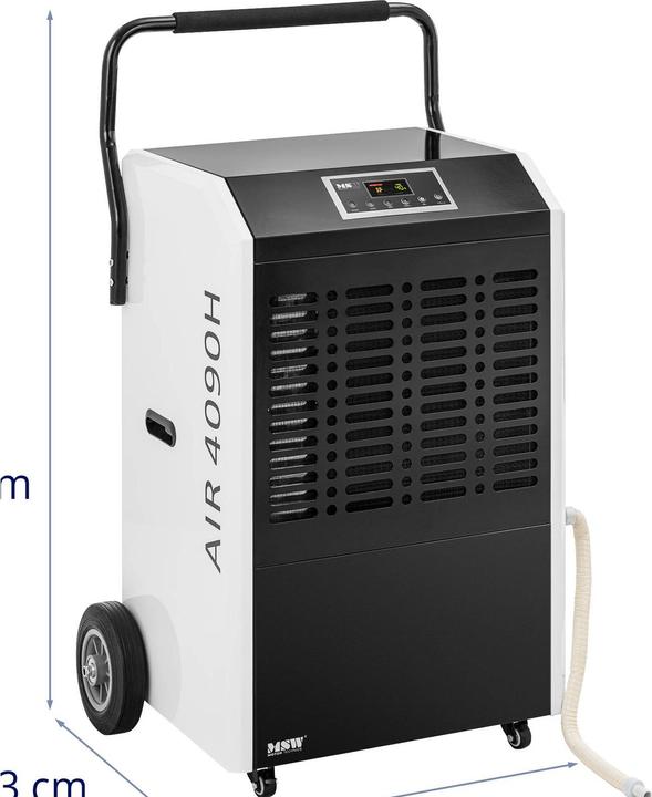 Actual product image MSW Dehumidifier - 138 l / 24 h - 70 - 100 m² - 857 m³/h - with handle (100 m², 138 l/24h)