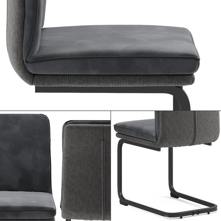 Actual product image Vichy Cantilever chair Eleganza, Anthracite, Set of 4