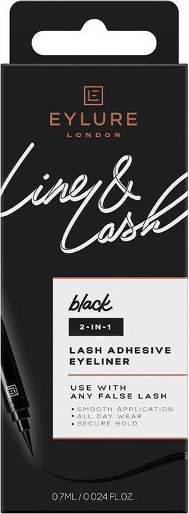 Actual product image Eylure LINE & LASH 2-in-1 lash adhesive eyeliner #black noir 0,7 ml (Mascara)