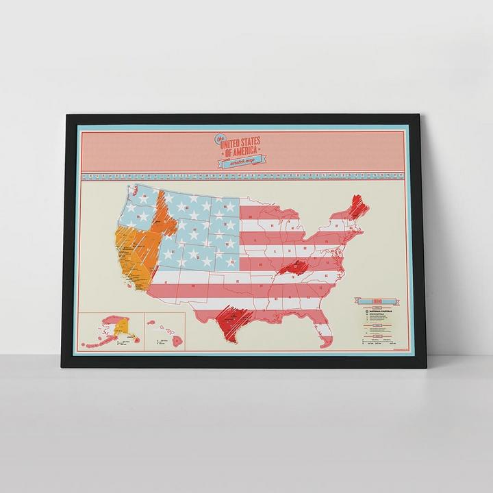Immagine prodotto Luckies Scratch Map USA (42 x 30 cm)