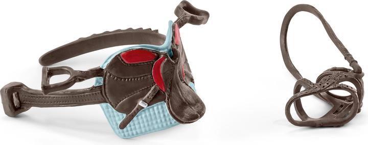 Actual product image Schleich Horse Club saddle and halter Hannah and Cayenne