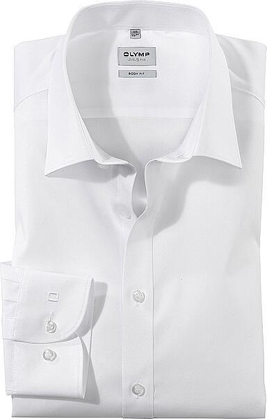 Olymp Hemd Level Five, body fit weiss 1/1, Gr.41, Armlänge 69cm (41)