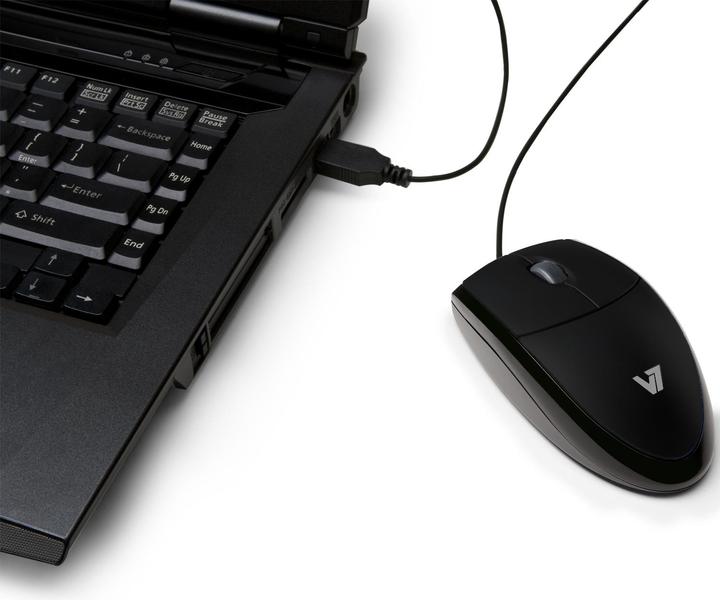 Image du produit V7 Souris Optique Tout Noir (Filaire)