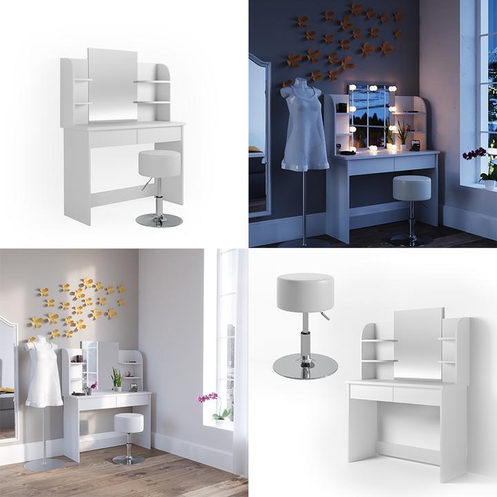 Actual product image Vicco Charlotte with stool (108 x 40 x 139 cm)