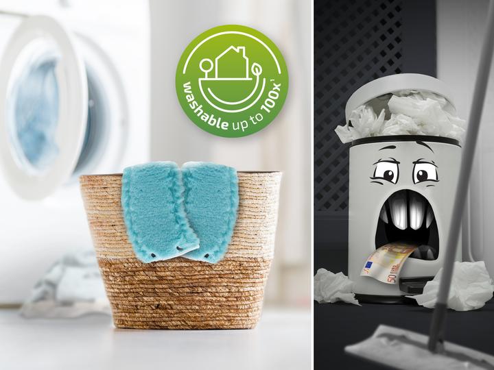 Produktbild Leifheit Wischbezug CLEAN TWIST M / Combi M static plus 2er Set (2 Stk.)