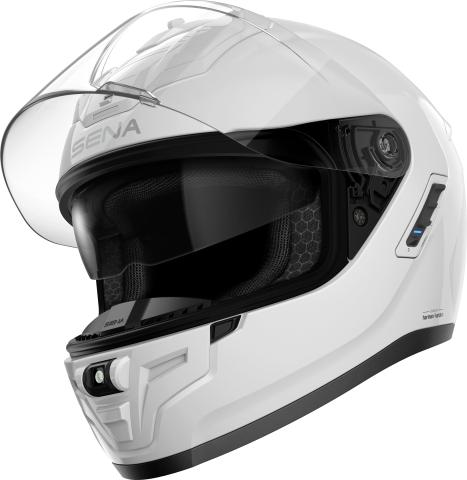 Sena PHANTOM - Smart Motorrad-Integralhelm (ECE22.06) - weiss glanz (XXL) (XXL)