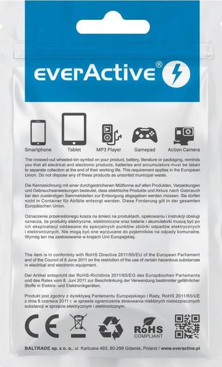 Produktbild Everactive USB A – Lightning, USB Typ C, Micro USB B (1.20 m, USB 2.0)