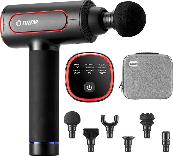 Fitleap Massagepistole, Massage Gun Pro mit 6 Köpfen und 6 Modi, USB-C Ladeanschluss