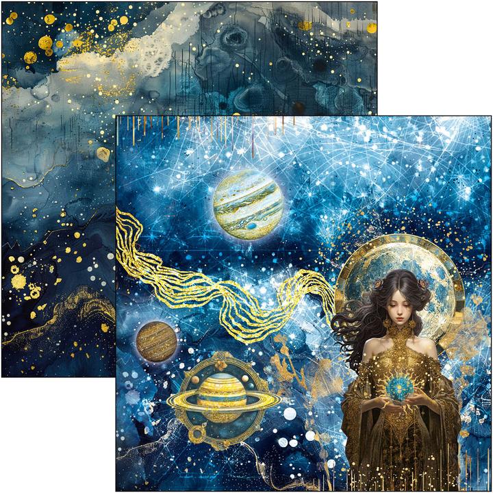 Actual product image Ciao Bella Scrapbook-Papier "Celestial", 12 Blatt, 30,5 x 30,5 cm