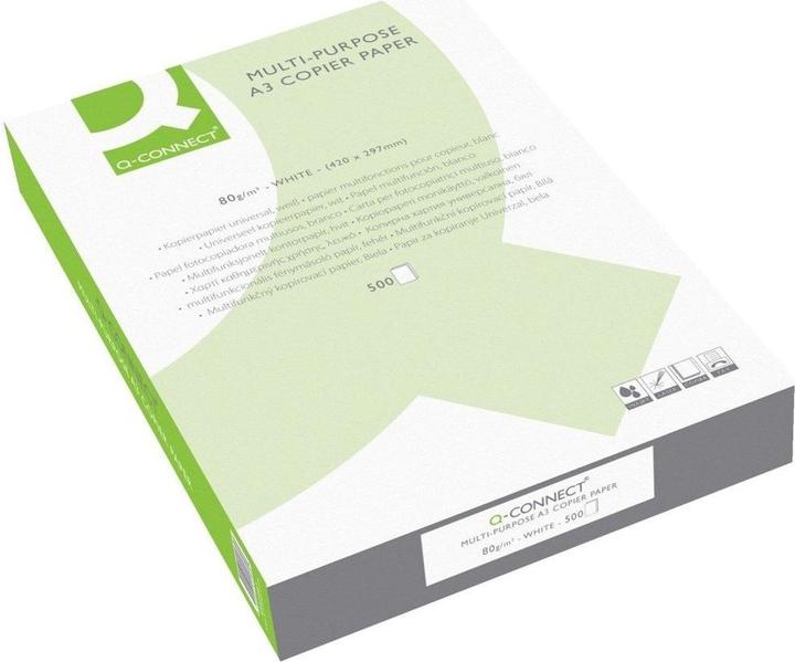 Produktbild Q-Connect Universalpapier, hochweiss, ab 5 Stück (80 g/m², 500 x, A3)
