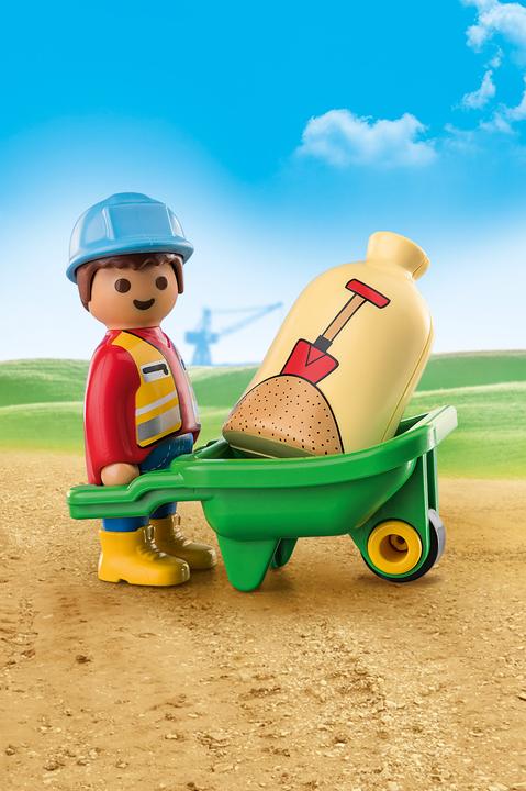 Image du produit Playmobil 70409 Ouvrier du bâtiment avec brouette (70409, Playmobil 1.2.3)