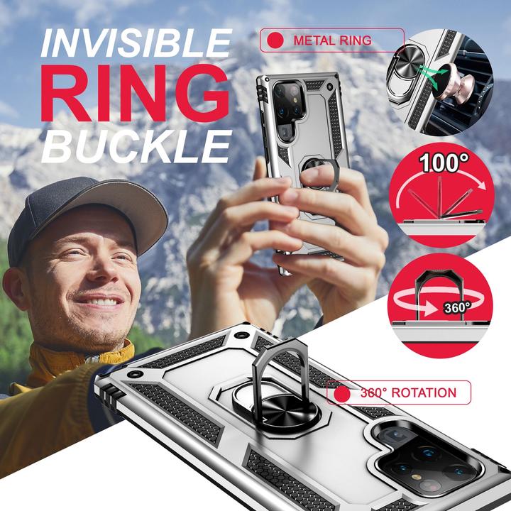 Actual product image Nalia Military-style ring cover with 2x display & camera protection (Samsung Galaxy S23 Ultra)