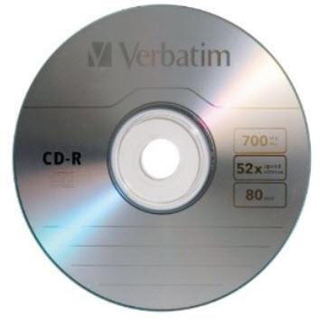 Produktbild Verbatim CD-R, 700MB/80min, 52x, Spindel (50 x)