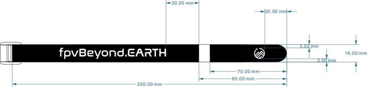 Image du produit BeyondEarth 2x sangles de batterie avec coutures Kevlar et boucles métalliques (16x250mm) (Accessoires FPV, Universel)