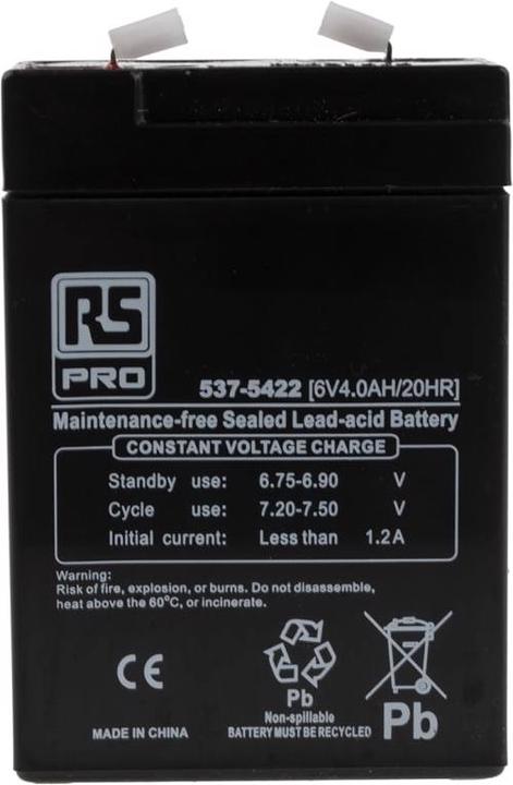 Image du produit Rs Pro RS Batterie au plomb scellée (6 V, 4000 mAh)