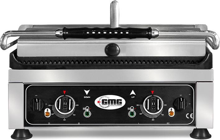 Image du produit GMG Gril électrique de contact KGEDT rainuré avec régulateurs de température