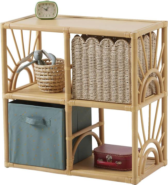 Produktbild Vertbaudet Kinderzimmer Regal SONNENSCHEIN aus Rattan, 4 Fächer