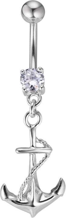 Produktbild Bijouteria Bauchpiercing (Chirurgenstahl 316L, Messing rhodiniert, Kristall)